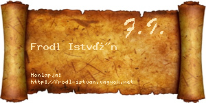 Frodl István névjegykártya
