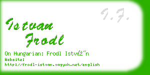 istvan frodl business card